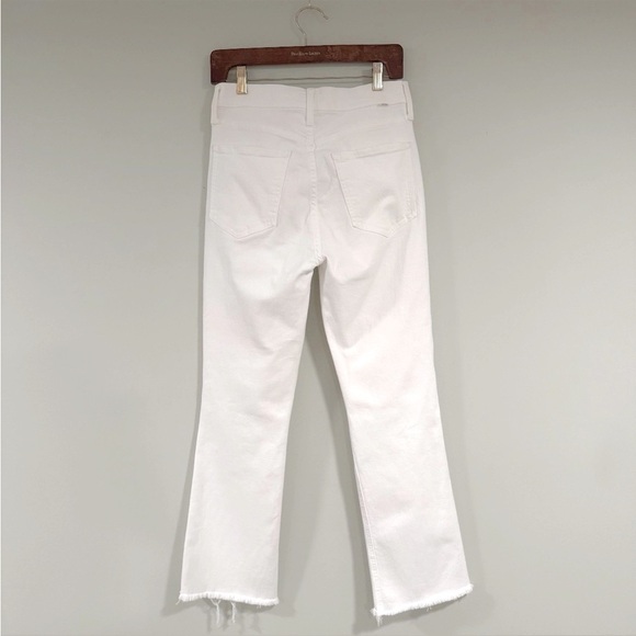MOTHER The Tripper Ankle Fray Jeans in White Unfairest of Them All Jeans Size 27 - Picture 9 of 16